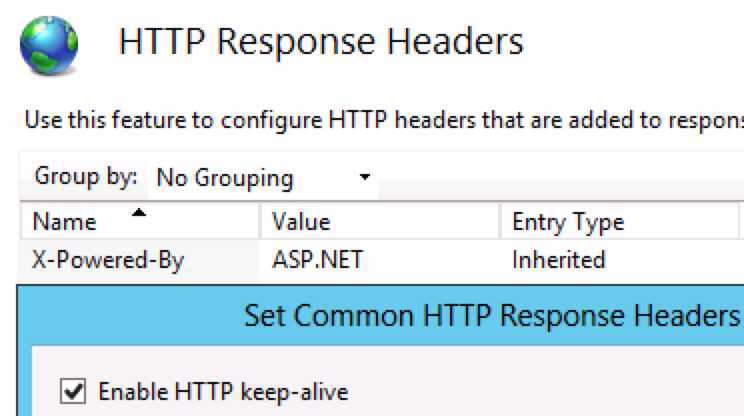 IIS http keep-alive设置