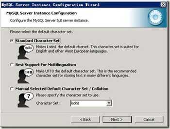 mysql安装过程选择编码