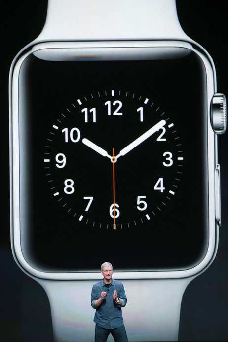 Apple CEO Tim Cook announces the Apple Watch in Cupertino, Calif.