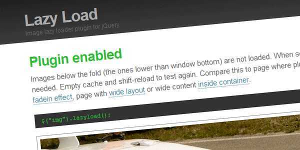 jQuery Lazy Load 图片延迟加载插件