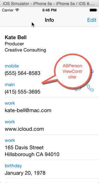 ABPersonViewController