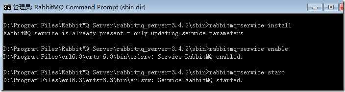 Start RabbitMQ Service