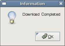 Information message dialog