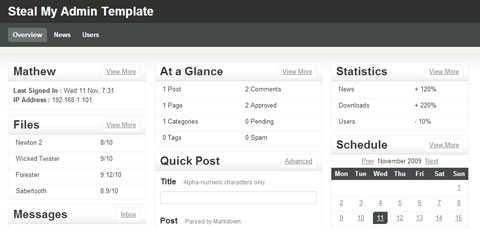 Steal My Admin Template