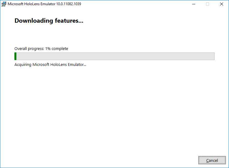 Hololens Emulator installation