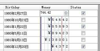 DataGridView数值列