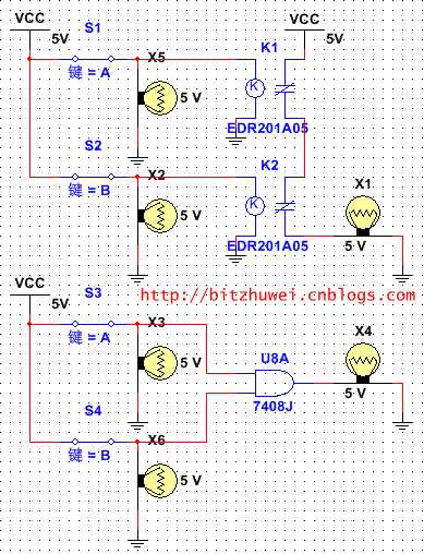 002用继电器做与门电路