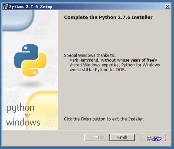 点击完成python安装