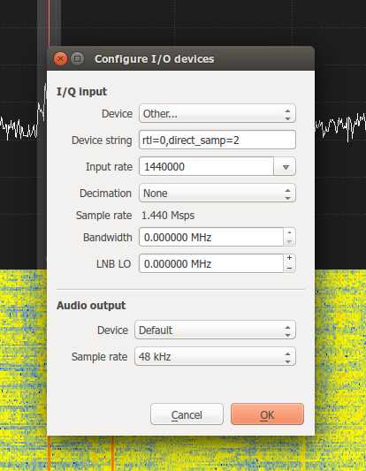 Ubuntu16.04, Gqrx通过RTL-SDR的Q通道收听