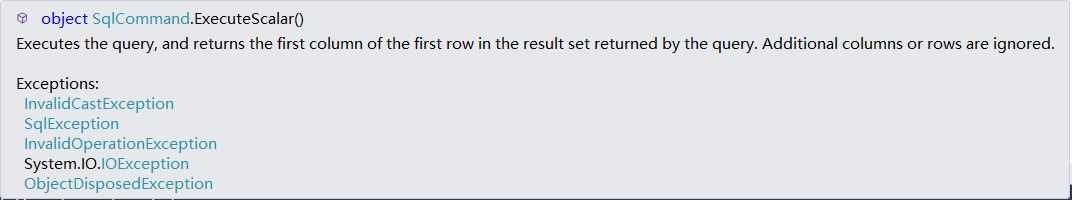 ExecuteScalar