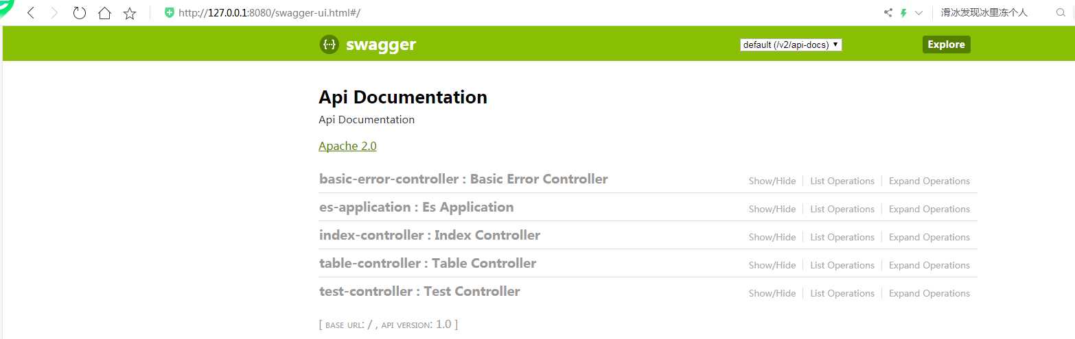 4,访问http://127.0.0.1:8080/swagger-ui.html验证