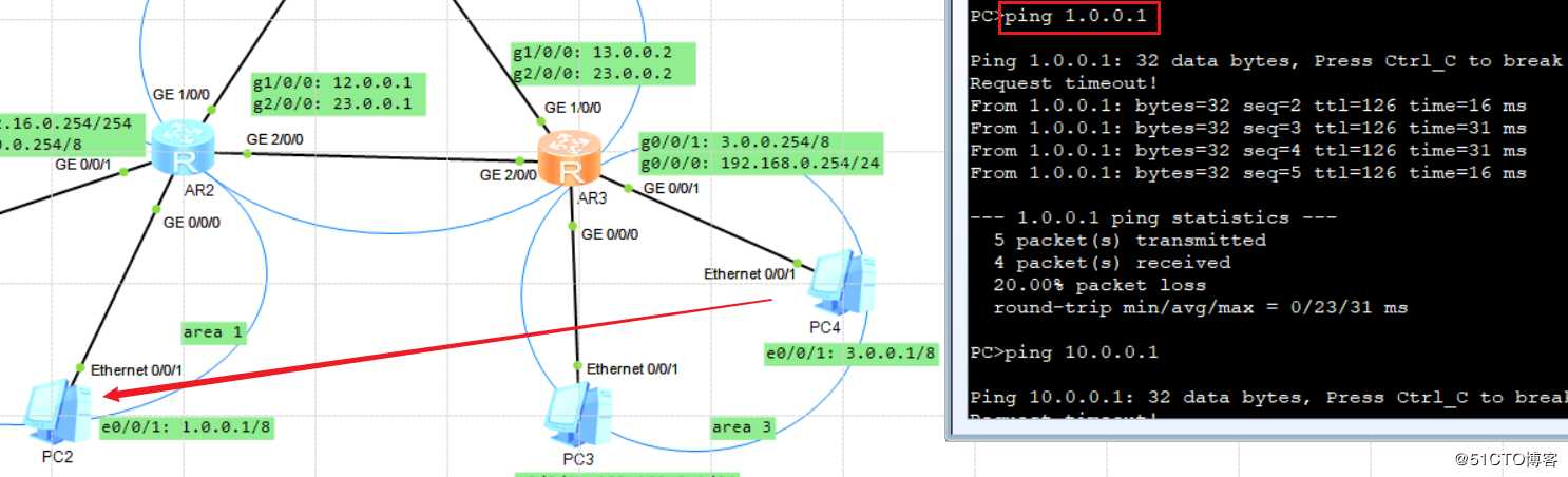 实验记录:ensp配置ospf协议