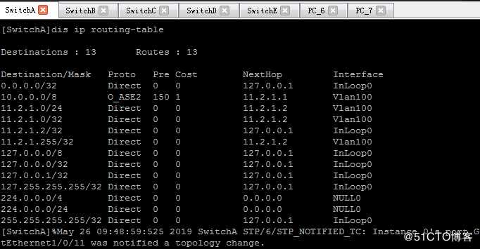 hcl    ospf发布聚合路由配置