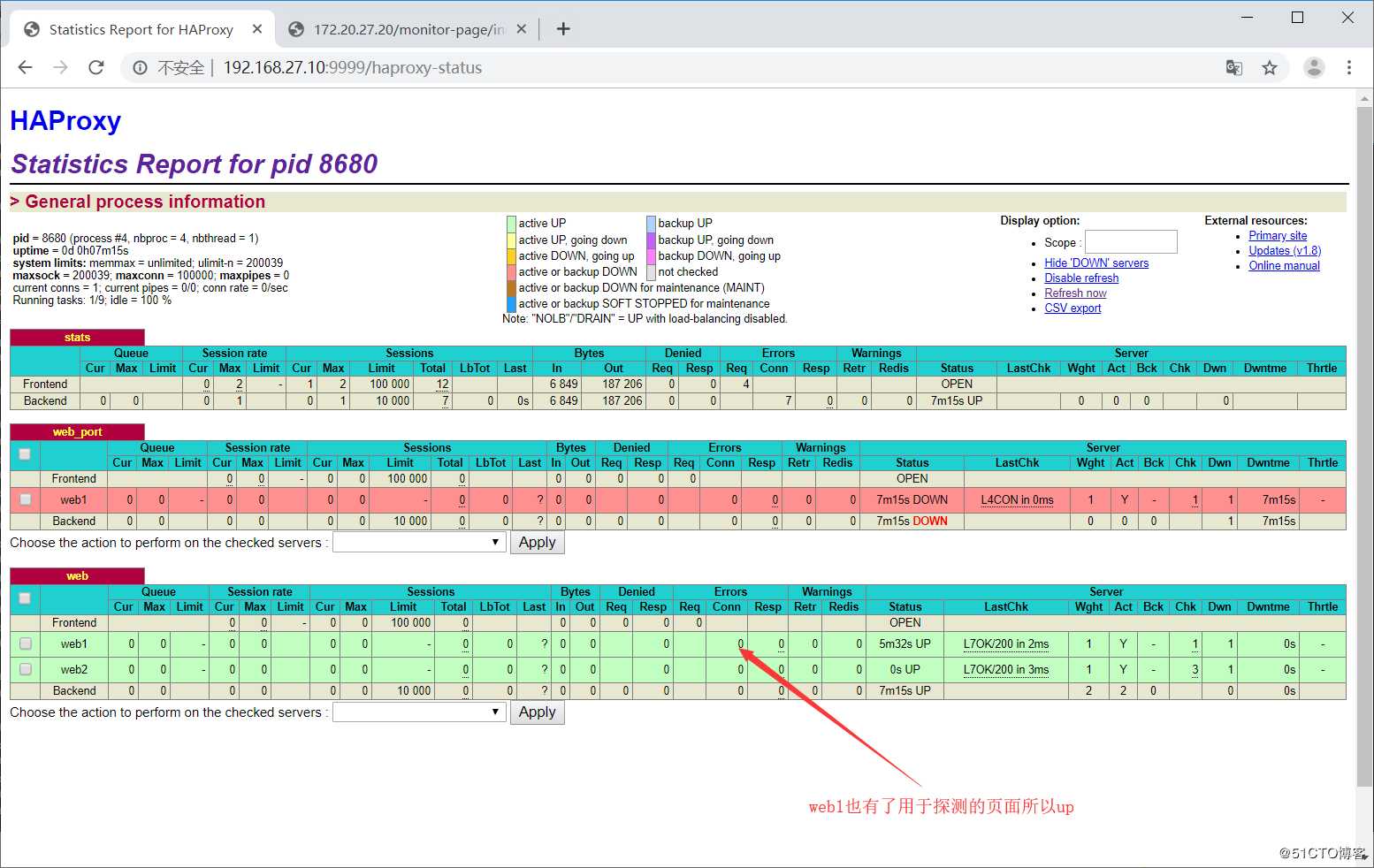 HAProxy后端web服务器状态检测