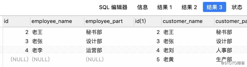 数据库左连接、右连接、全联接、左外、右外、全外