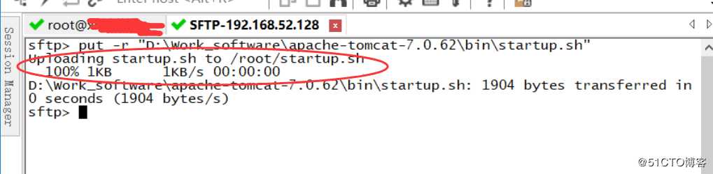 利用SecureCRT工具将本地文件上传到虚拟机的linux系统上