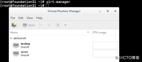 redhat7.3使用virt-manager图形化
