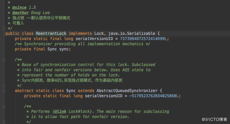 ReentrantLock源码分析--jdk1.8