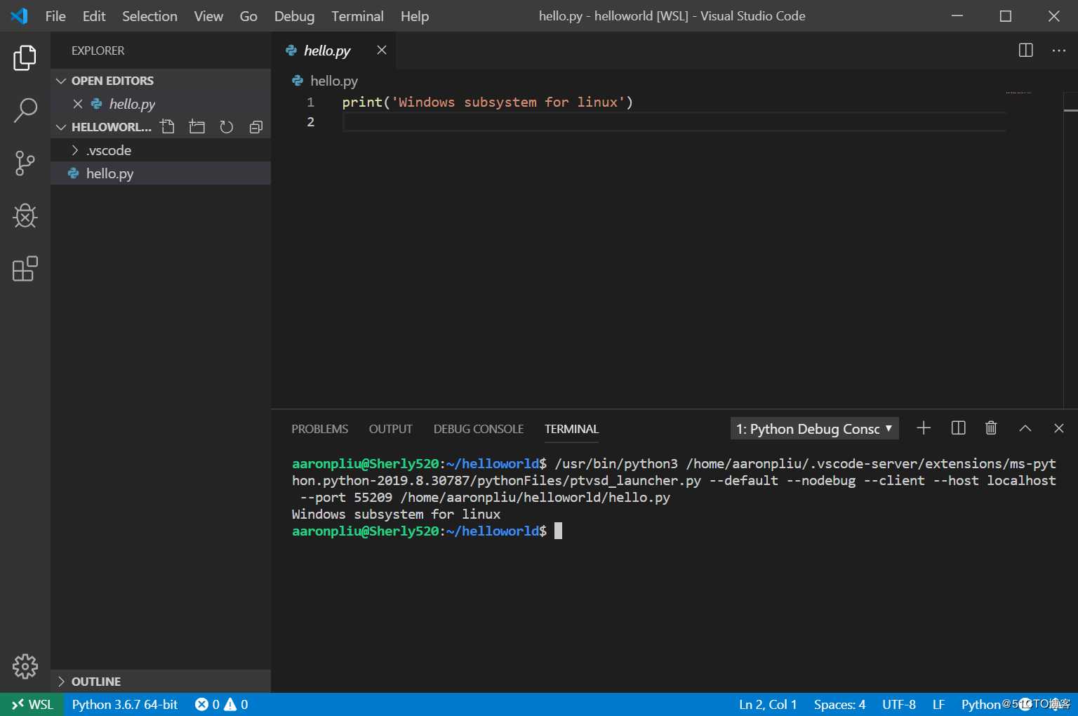 Windows写代码，Linux运行 （WSL & VS Code）