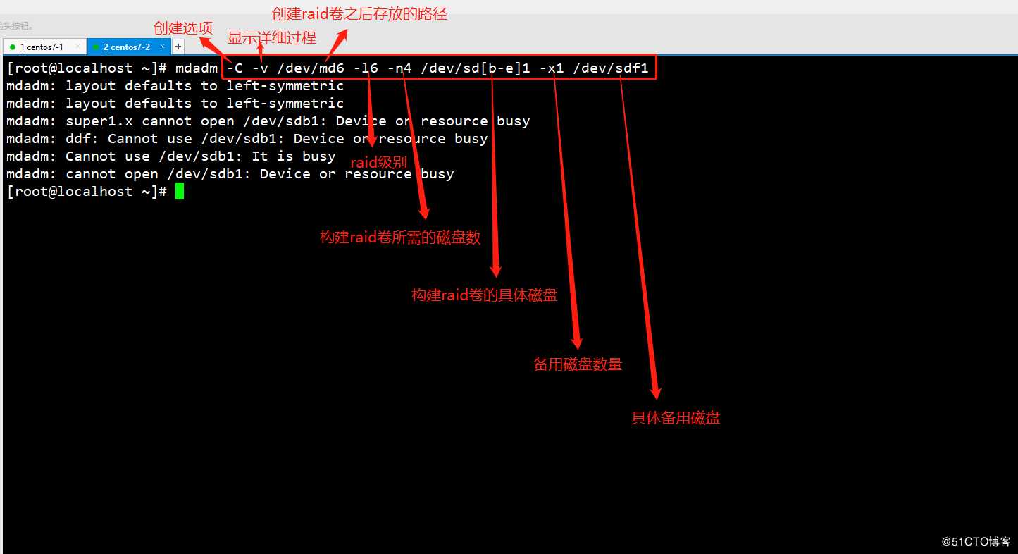 CentOS 7 RAID磁盘阵列详解二、（raid5、raid6、raid10）全程可跟做