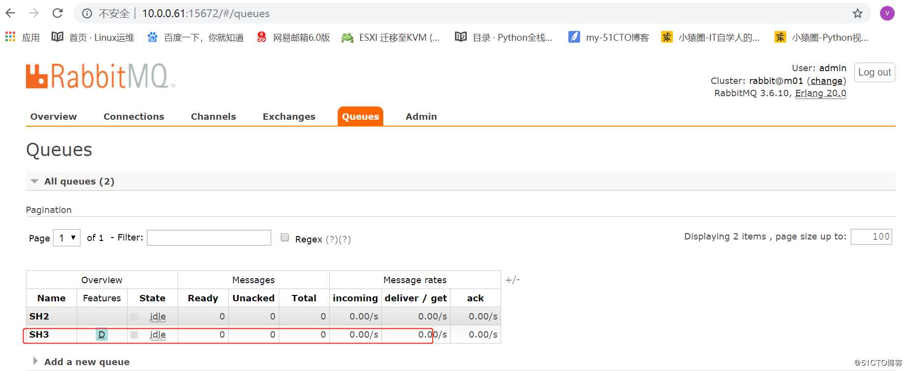 rabbitMq API