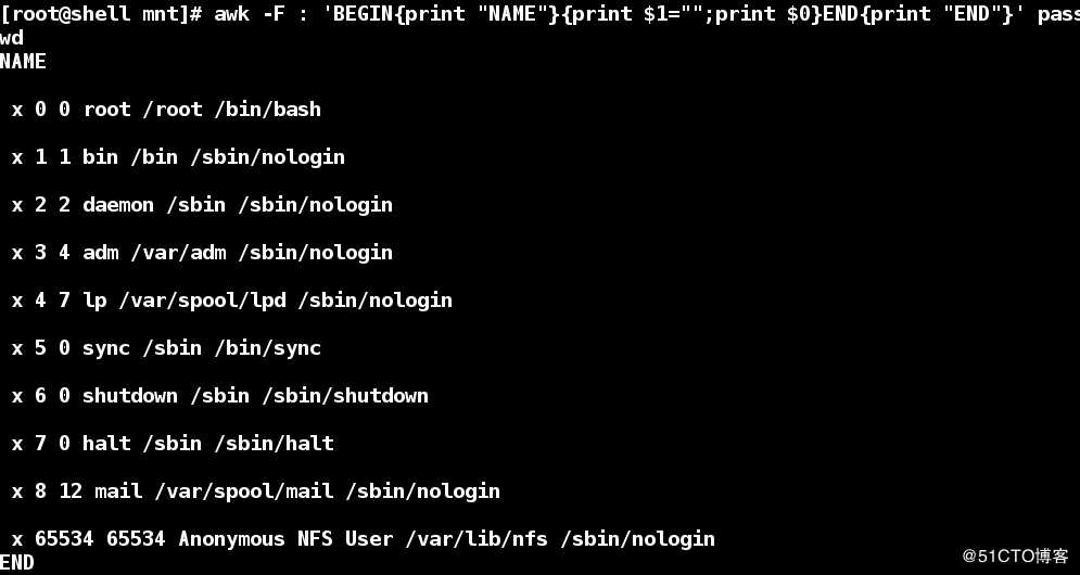 shell三剑客之awk 报告生成器