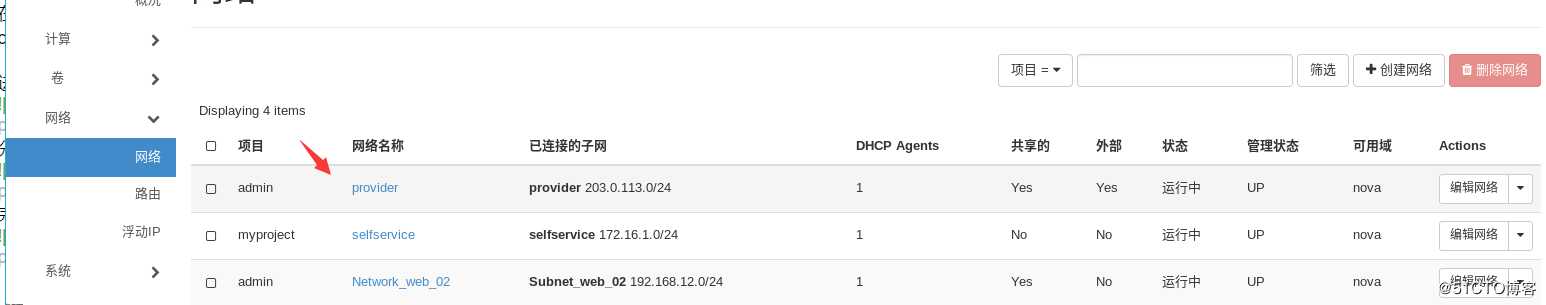 openstack学习-网络管理操作