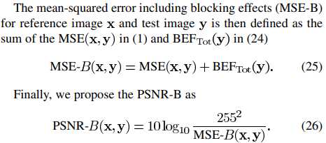 PSNR-B