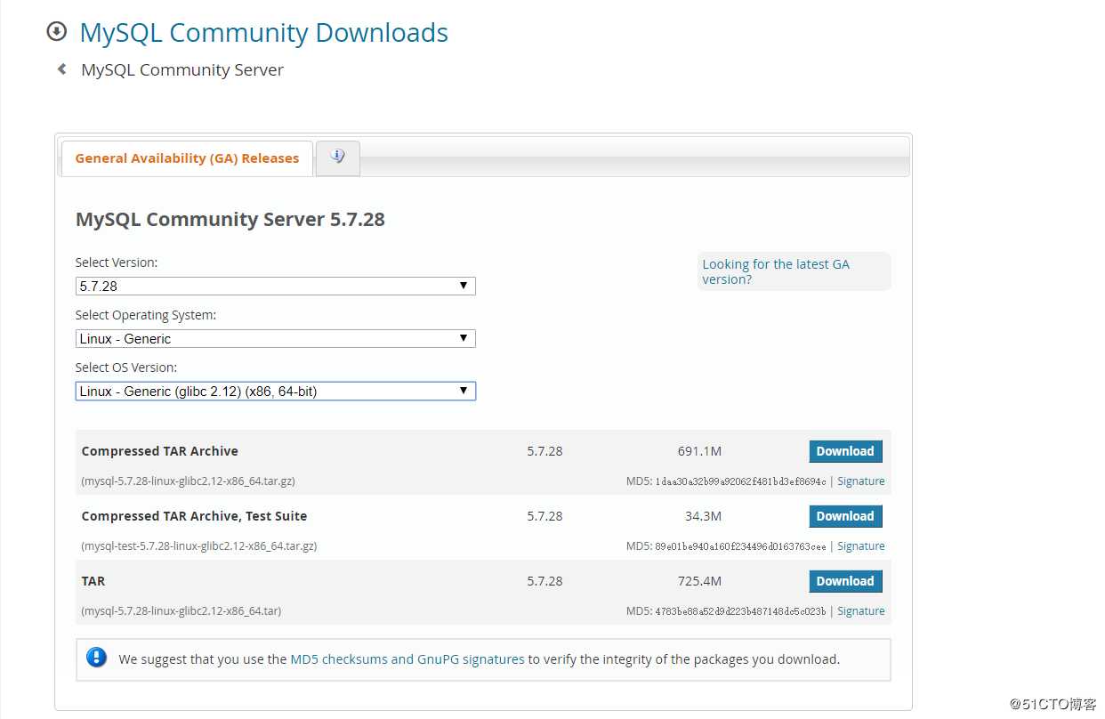 CentOS7.4下MySQL5.7.28二进制方式安装