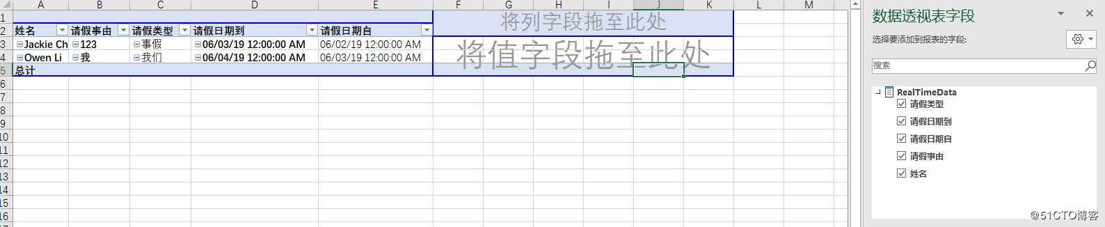 企业自动化办公之请假单-下篇