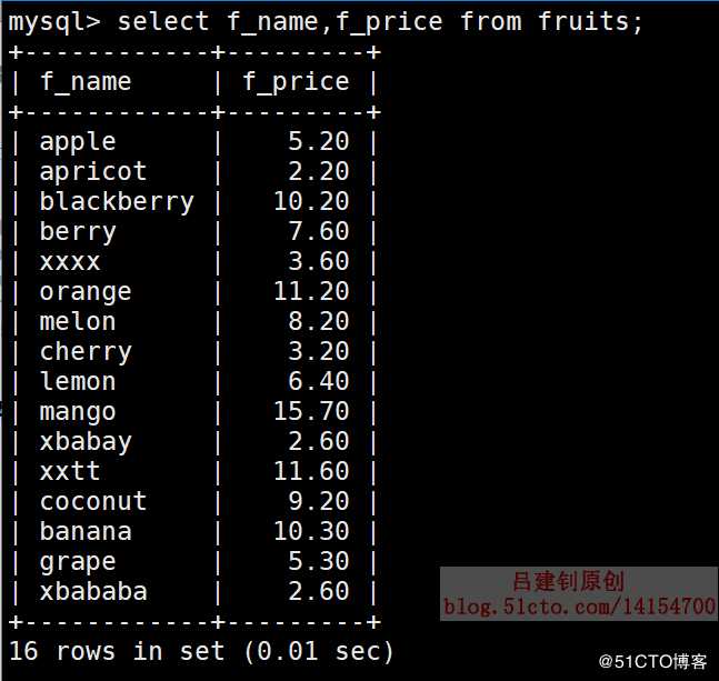 MySQL基本查询示例