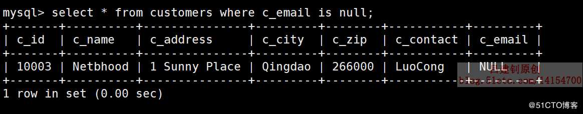 MySQL基本查询示例