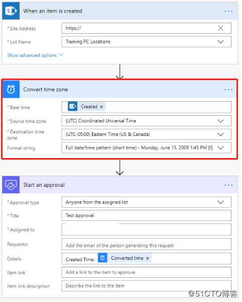 microsoft flow change time