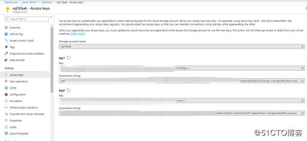 备份SQL Server数据库到Azure Storage