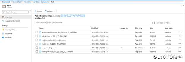 备份SQL Server数据库到Azure Storage