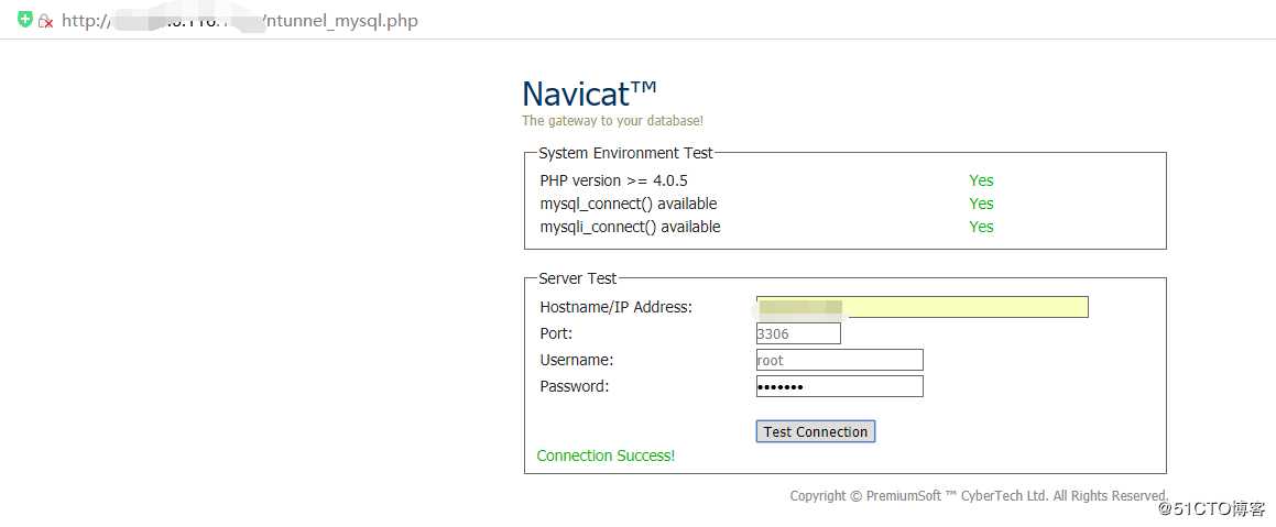 nginx+php+navicat http通道连接