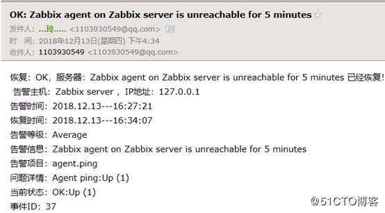 超详细步骤配置zabbix实现邮件告警