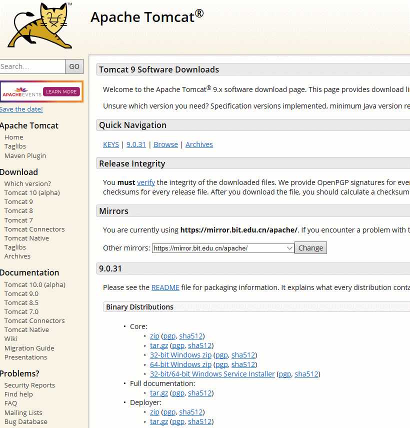 tomcat9.0安装及配置教程（win10）