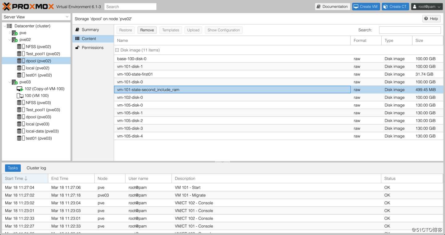 Proxmox VE 6.1从零带你了解之--虚拟机快照