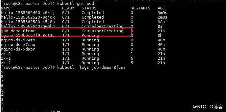 k8s使用job和cronjob控制器管理pod（9）