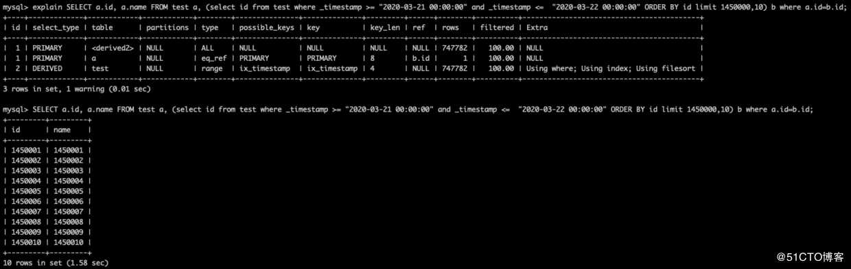 Mysql骚操作：优化大分页查询