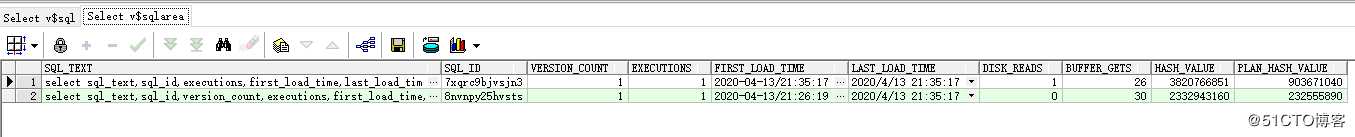 v$sql和v$sqlarea区别