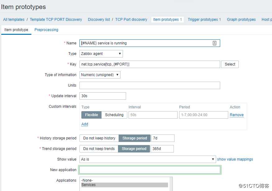 zabbix 自动发现指定端口和服务