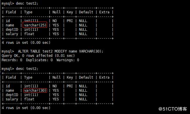 mysql数据表的基本操作