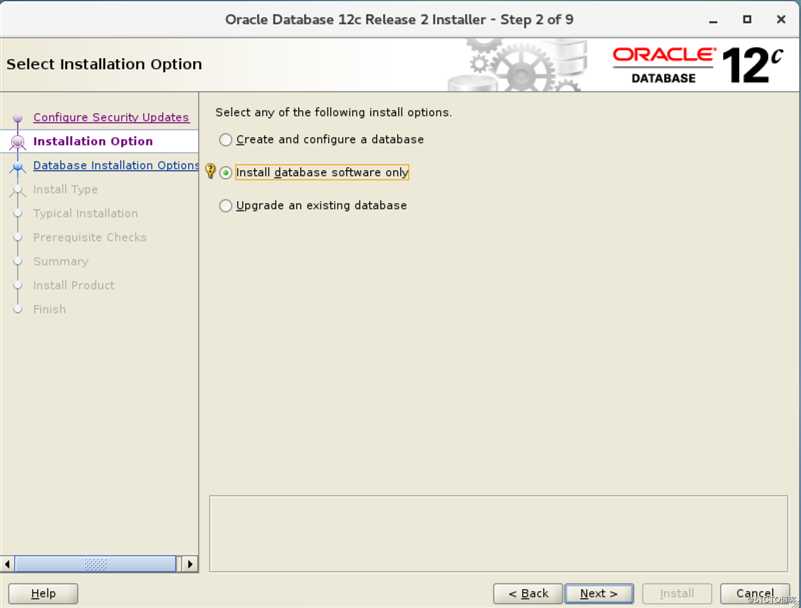 centos7下安装ORACLE 12C-软件安装