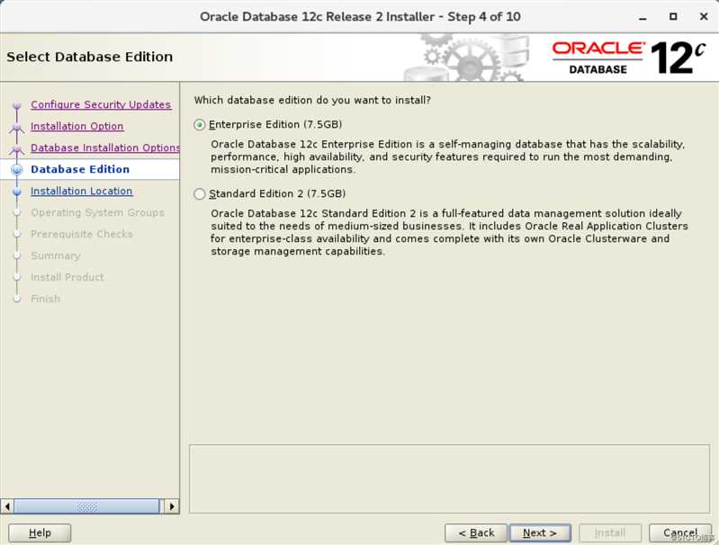 centos7下安装ORACLE 12C-软件安装