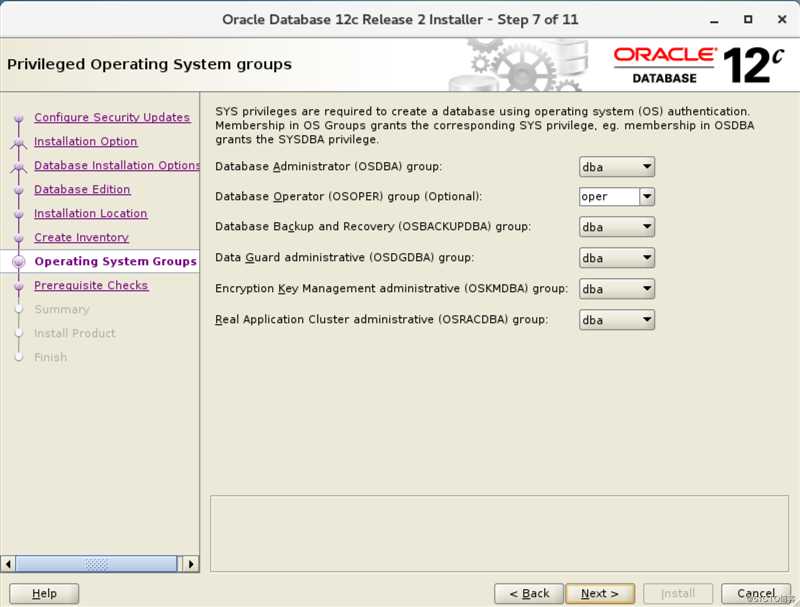 centos7下安装ORACLE 12C-软件安装