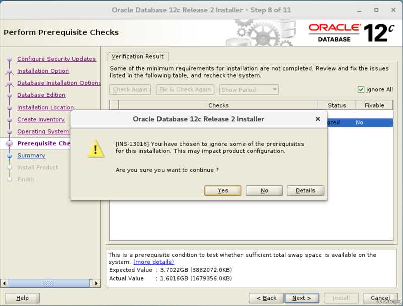 centos7下安装ORACLE 12C-软件安装