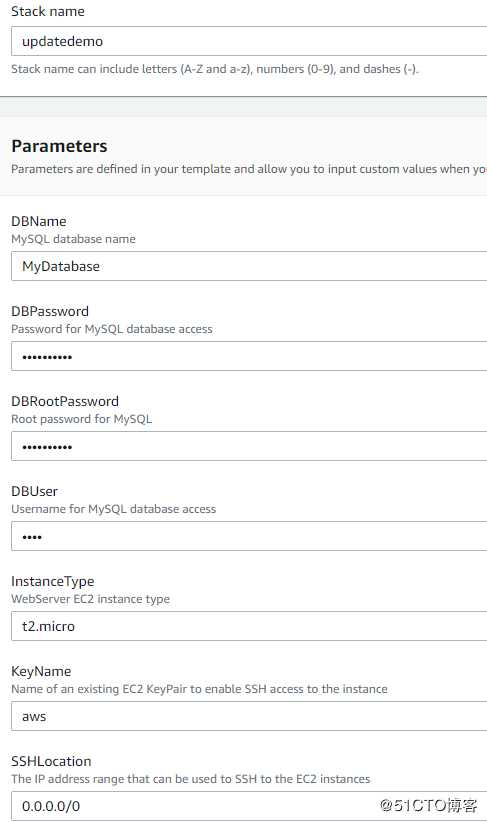 AWS Cloudformation Update Stack注意事项