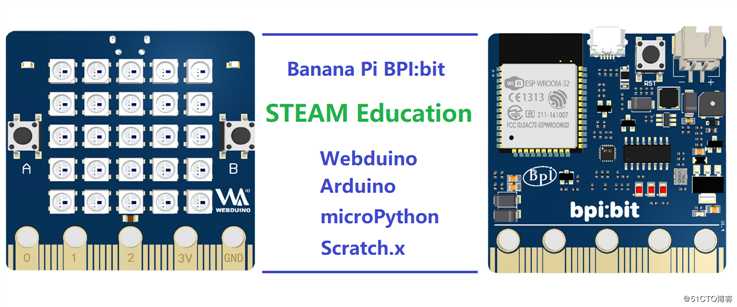 BPI:bit webduino和arduino STEAM教育开发板，比micro:bit强大